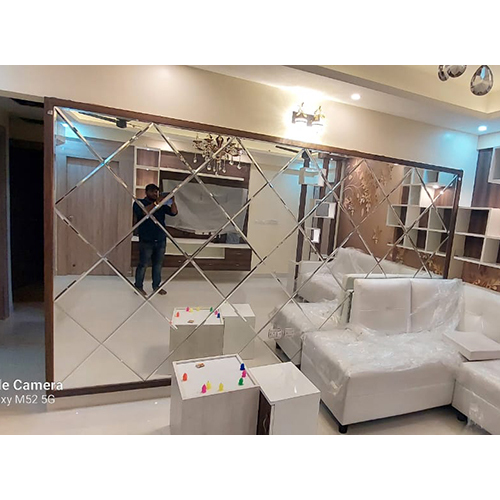 Designer Wall Mirror - High-quality Glass, Customized Size Available , Intricate Framed Design In Various Colors