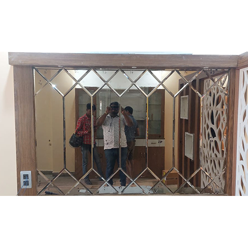 Designer Wall Mirror - High-quality Glass, Customized Size Available , Intricate Framed Design In Various Colors