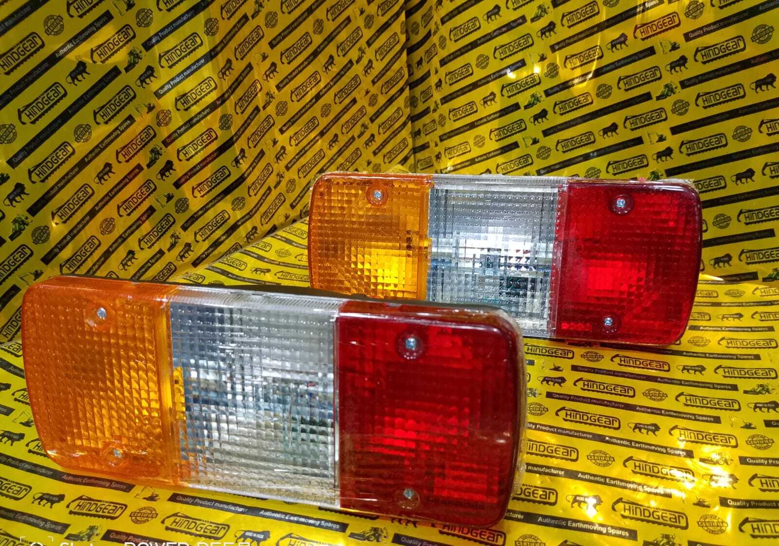 Tail Light 3 Chamber Jcb 3dx - Abs Plastic, White Yellow Red Color, 12v Working Lamp With Bulb | Air Cooling System, High Efficiency, Manual Control