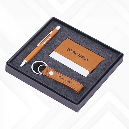 Leather Executive Gift Set - Color: Brown