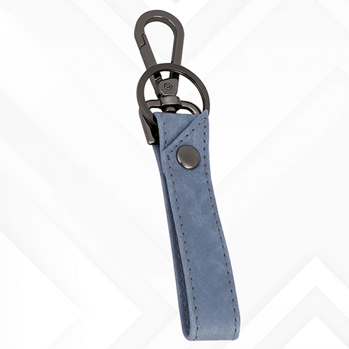 Blue Key Chain - Material: Leather
