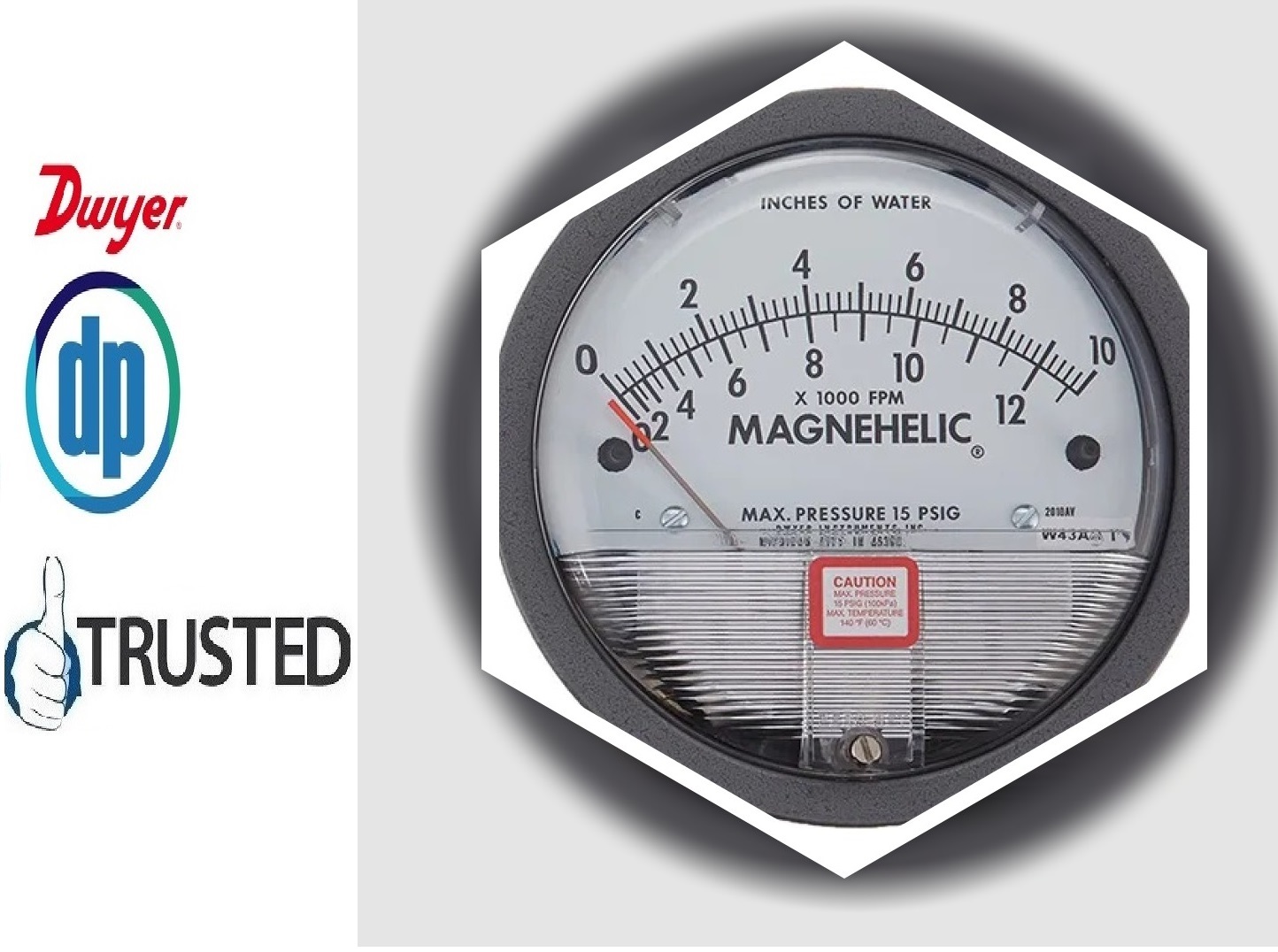 Dwyer 2001d Magnehelic Differential Pressure Gauge By Dhule Maharashtra India - Accuracy: A 2% Of Fs (A 3% On 0