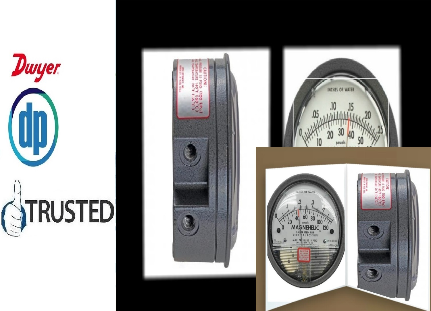Dwyer 2002d Magnehelic Differential Pressure Gauge From Sakri A A A A A A U Dhule Maharashtra India - Color: Black