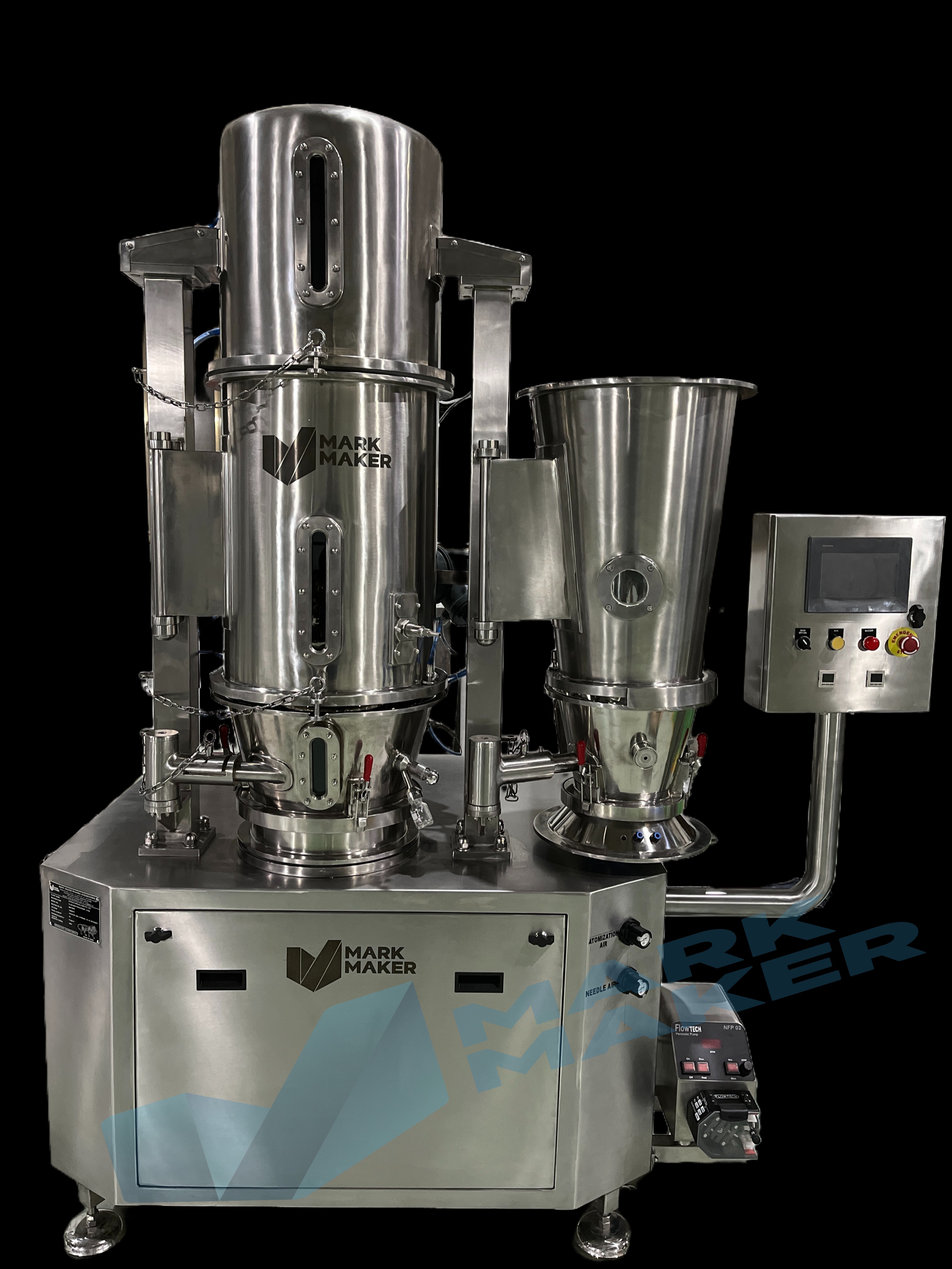 Fluid Bed Processor - Stainless Steel, 500l Capacity, 415 Power, 220v Voltage, Automatic Control, Silver Color, 1 Year Warranty