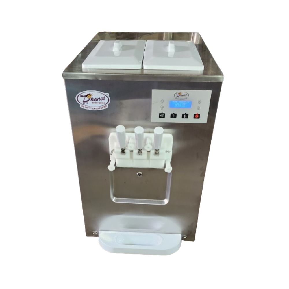 Softy Ice Cream Making Machine - 700x560x950 Mm, 1.2 Ltr Freezing Cylinder, 2000 Watt Power, 404a Refrigerant, 1 Year Warranty