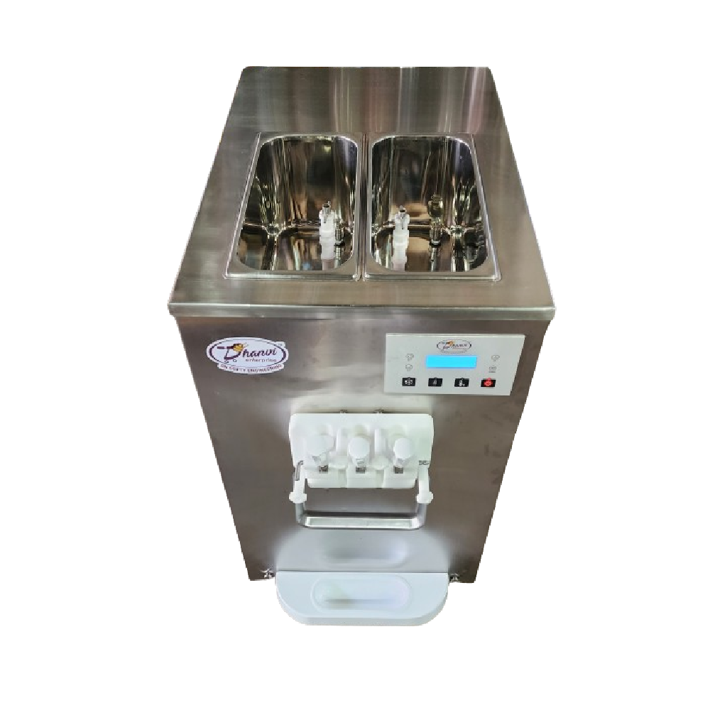 Softy Ice Cream Making Machine - 700x560x950 Mm, 1.2 Ltr Freezing Cylinder, 2000 Watt Power, 404a Refrigerant, 1 Year Warranty