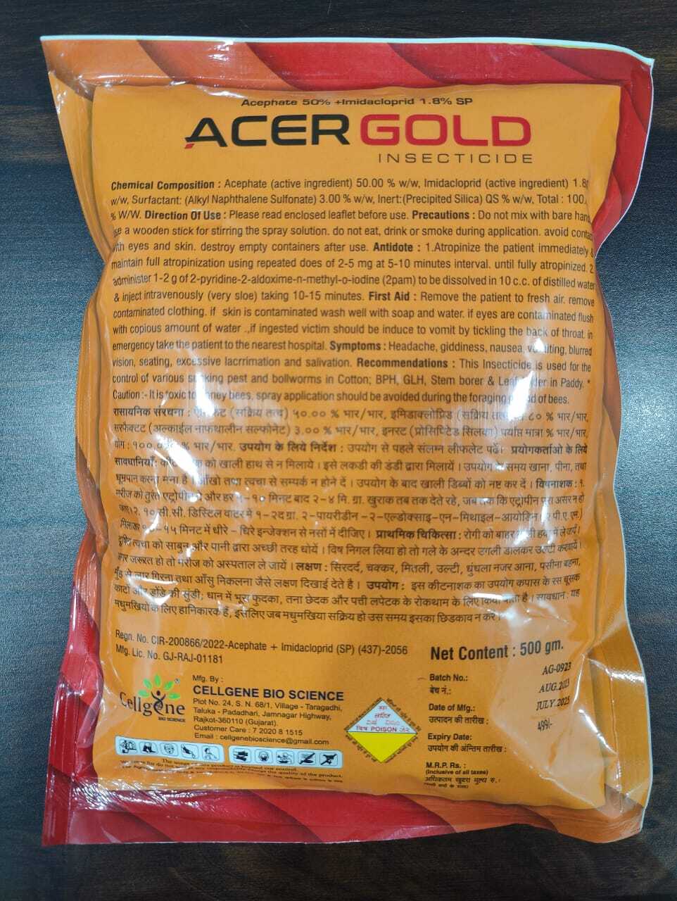 Acephate 50% + Imidacloprid 1.8% Sp - Application: Chemical Pesticide