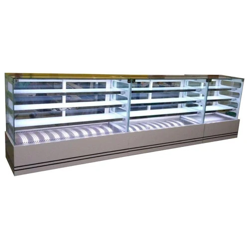 Bakery and Sweet Display Counter - High-Quality Metal, 4 Feet Tall | Polished Finish, LED Lights, Various Colors