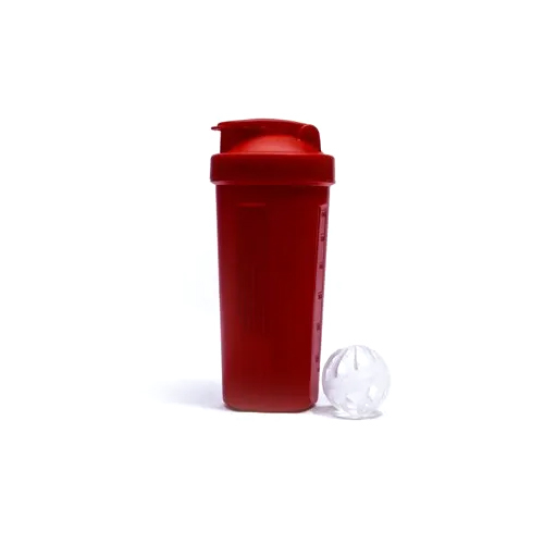 Red Plastic Shaker - Hdpe Material, 750 Ml Capacity, Bright Red Color | Matte Finish, Oval Shape For Safe Industrial Chemical Handling