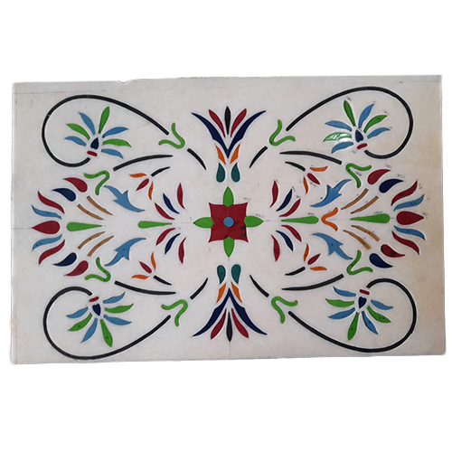 Handcrafted Marble Design Medallion - Material: Stone