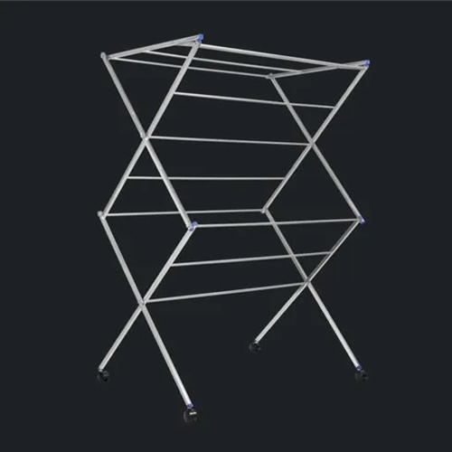 Foldable Cloth Drying Stand - Stainless Steel, Various Sizes Available, Multiple Colors, Manual Operation, Durable Design for Efficient Clothes Drying