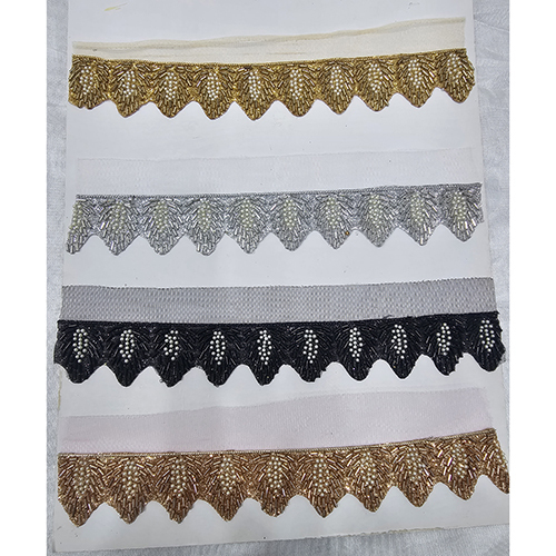 Dupatta Laces - Silk & Polyester Blend, One-sided Embroidered Design In Assorted Colors | Perfect For Traditional Or Modern Attire