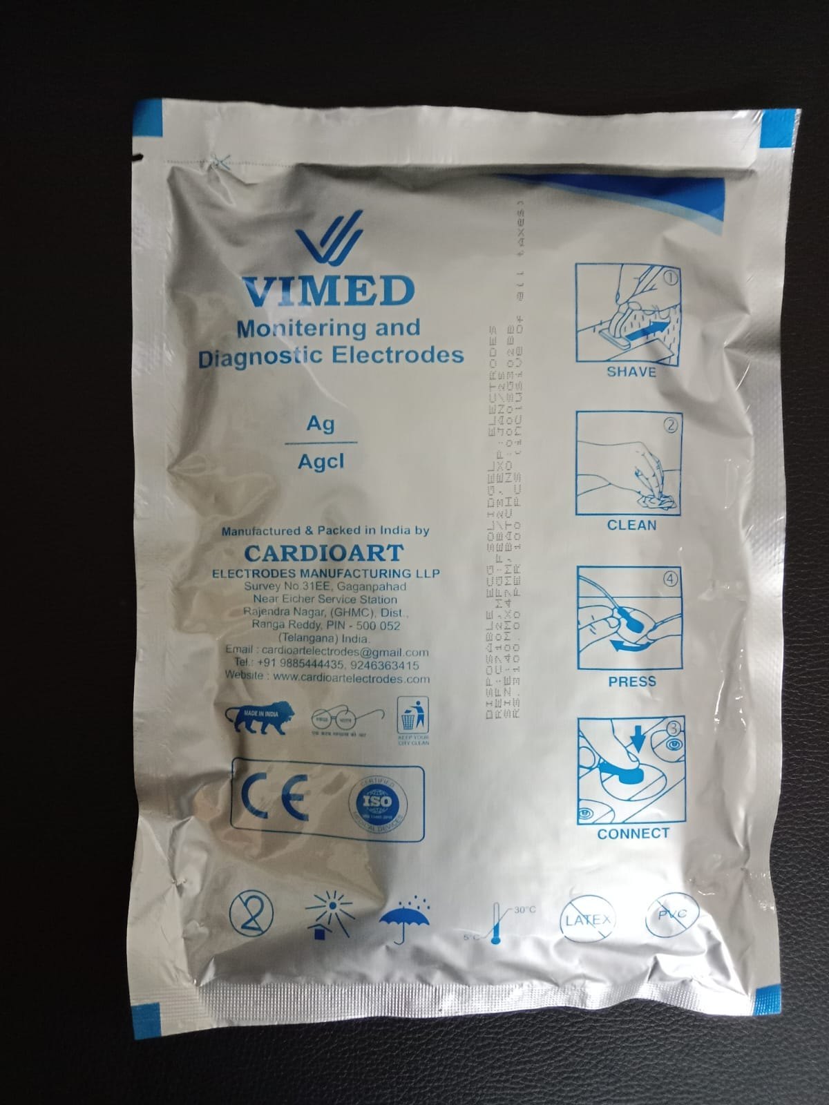 Disposable Ecg Electrodes - Single Use, Premium Quality | Exceptional Adhesion For Reliable Readings