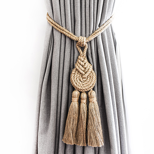 Jute Tieback - Color: Grey
