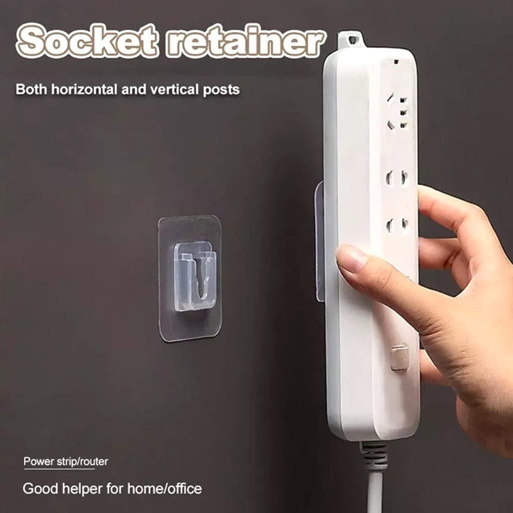 Mitsico Male Female Sticker Hook Pvc Double-sided Adhesive Heavy Duty Waterproof And Oil-proof - Transparent Material, Free Size | No Damaging The Wall, Water-resistant, Easy To Mold