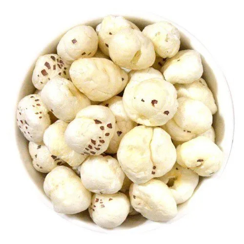 White Makhana - Lotus Seeds, 6-12 Months Shelf Life, Fresh Taste , Salt-Preserved Health Snack for Guilt-Free Indulgence and Culinary Use