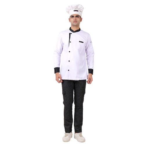 White Color Chef Cap - Fabric Type: Cotton