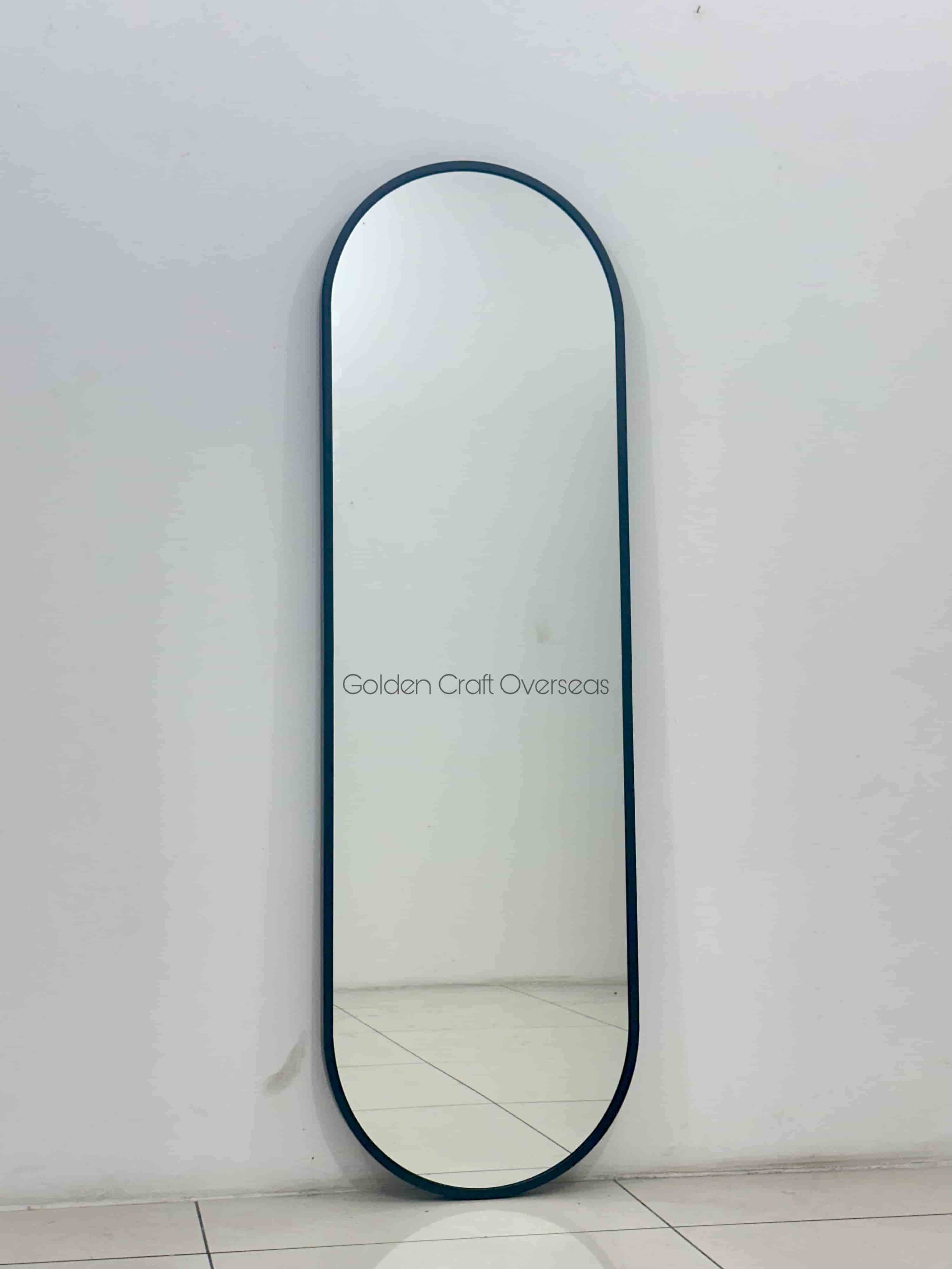 Big Size Oval Mirror - Color: Black
