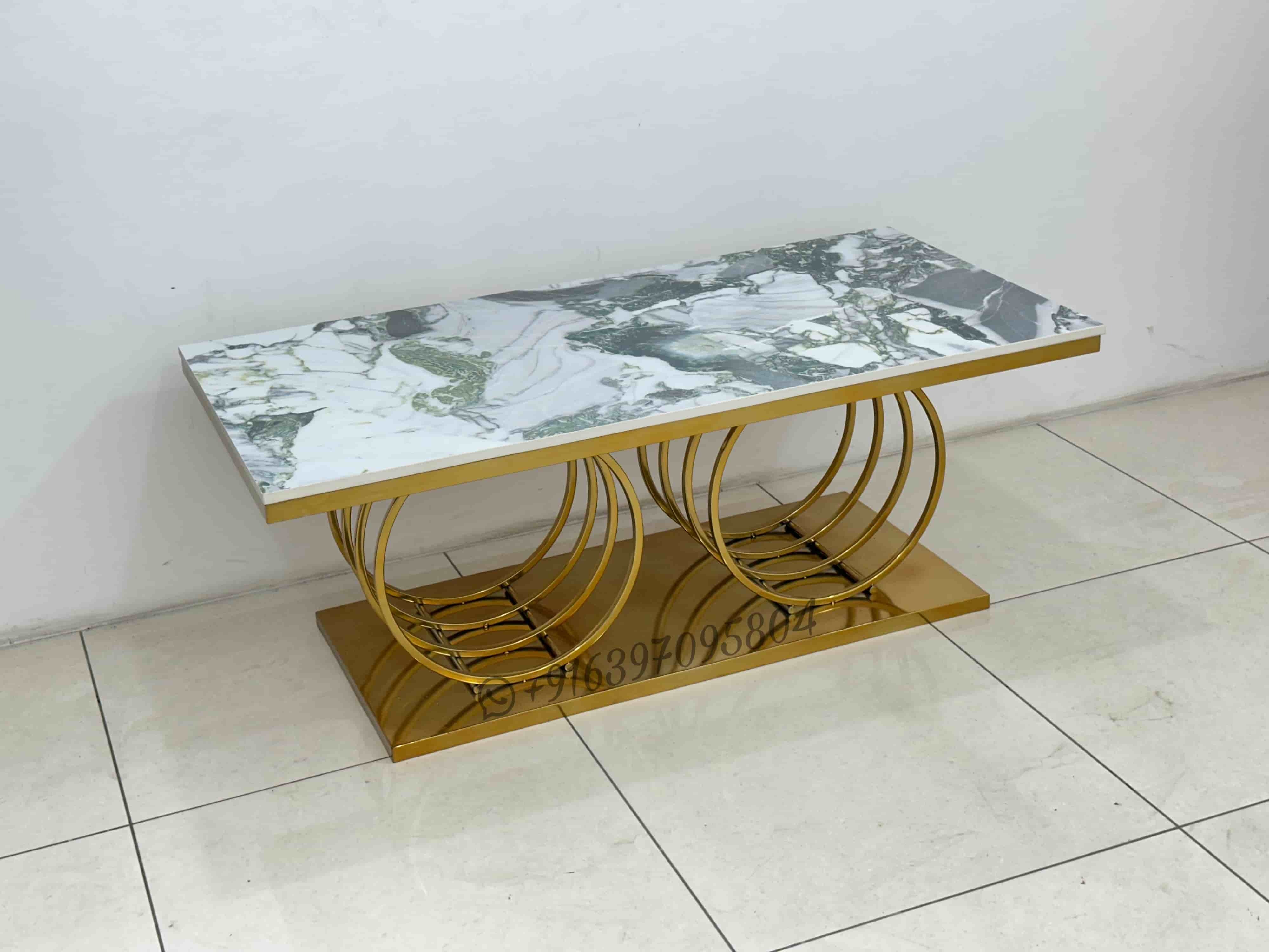 Marble Top Center Table - Assembly: No Assembly Required