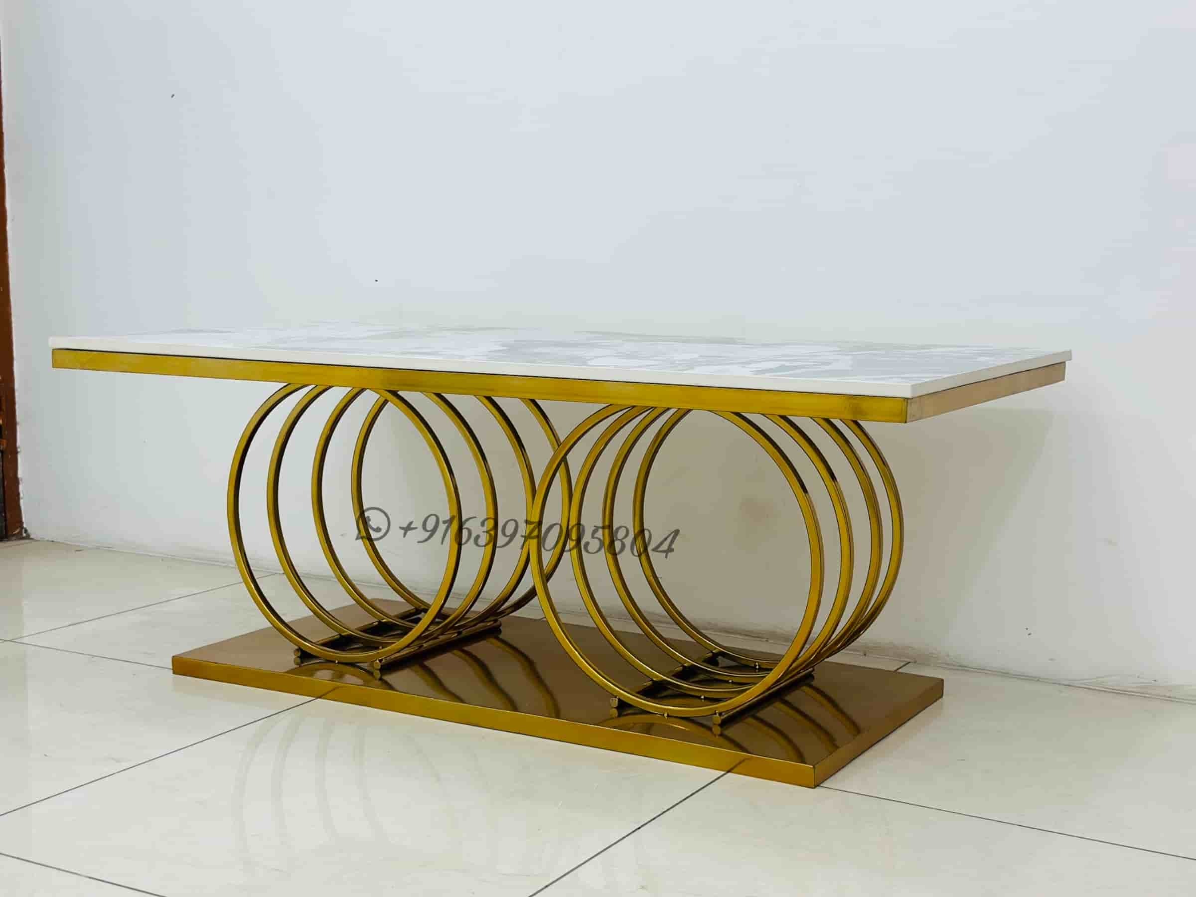 Marble Top Center Table - Assembly: No Assembly Required