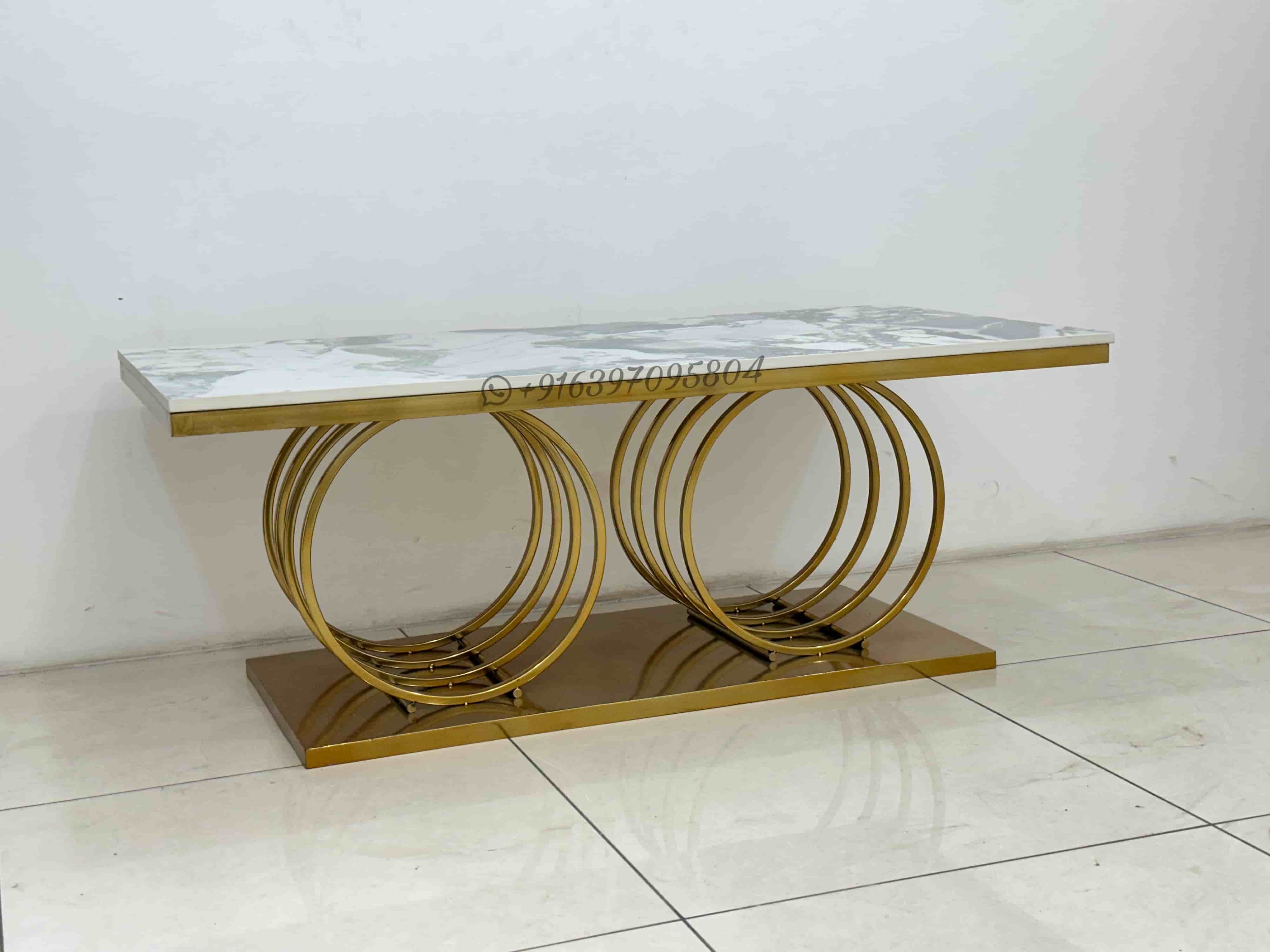 Marble Top Center Table - Assembly: No Assembly Required