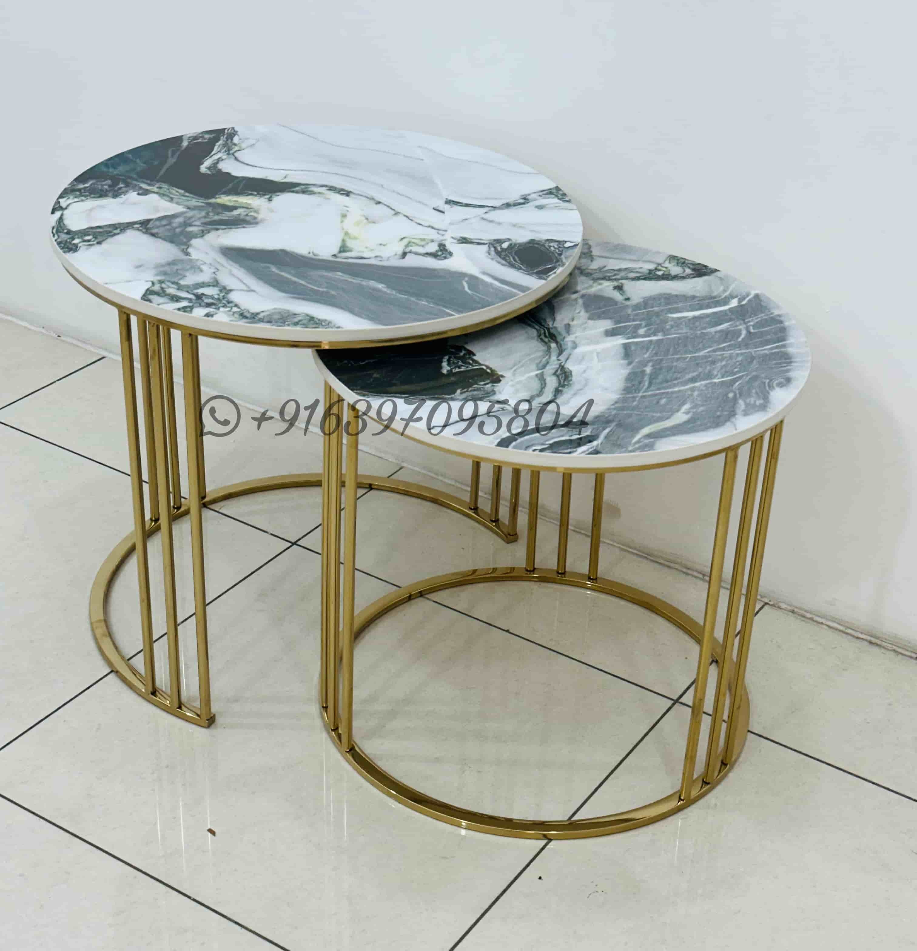 Gold Marble Nesting Set - Assembly: No Assembly Required
