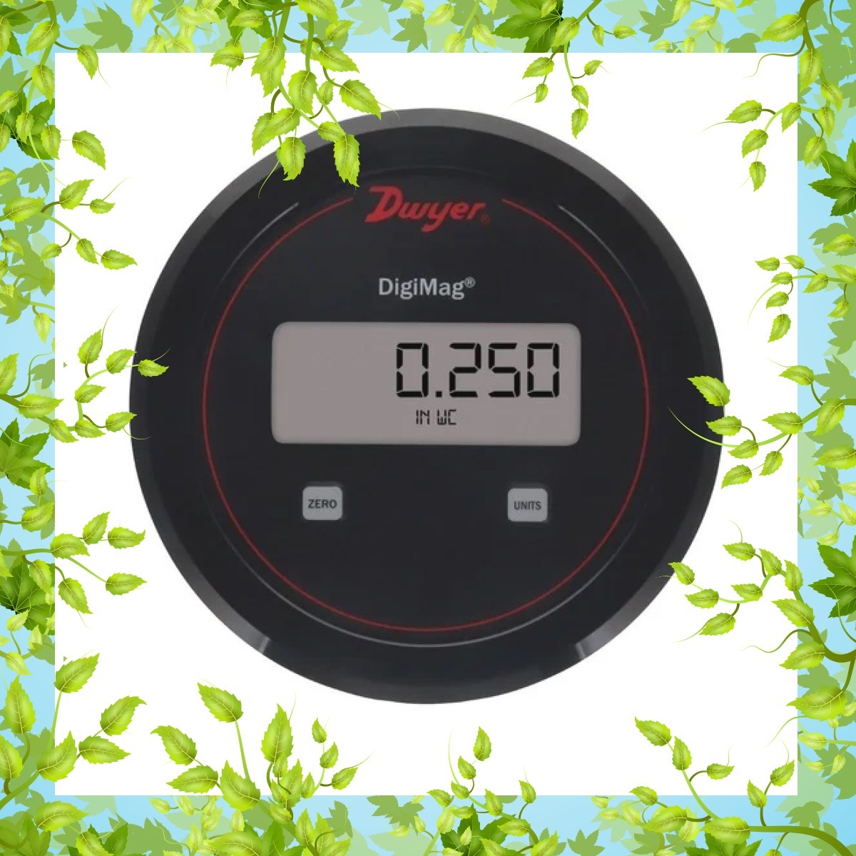 Dwyer Dm-259 Digimag Differential Pressure Transmitter Range 1250-0-1250 Pa