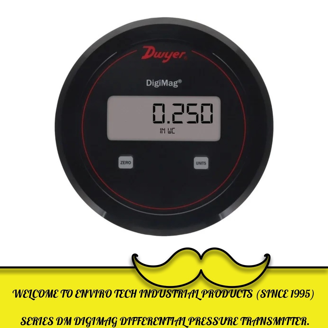 Dwyer Dm-256 Digimag Differential Pressure Transmitter Range 250-0-250 Pa