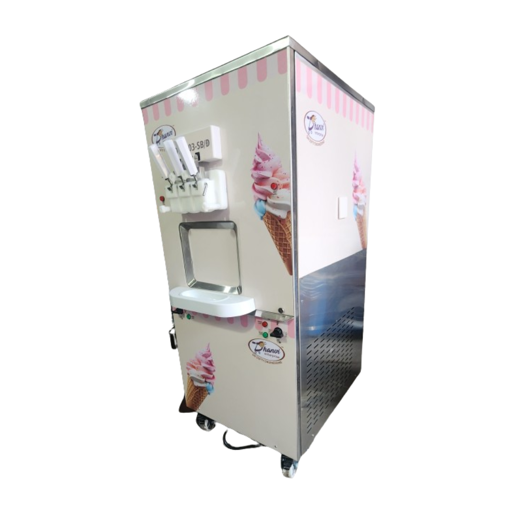 Versatile Softy Ice Cream Maker By Manufacturer - Suitable For Gelato & Yogurt - Dimension (L*w*h): 830*600*1530