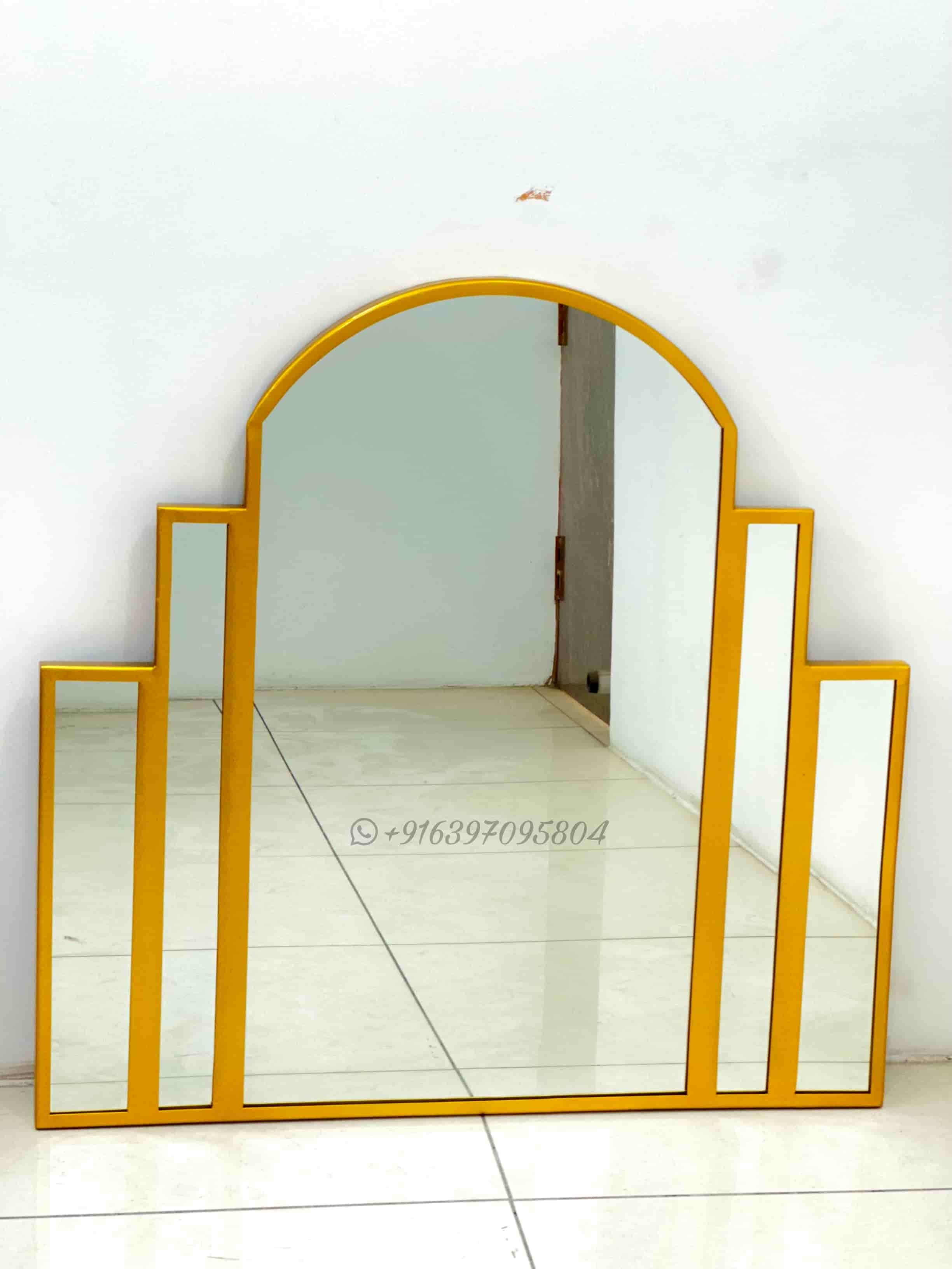 Unique Customized Wall Mirror - Color: Gold