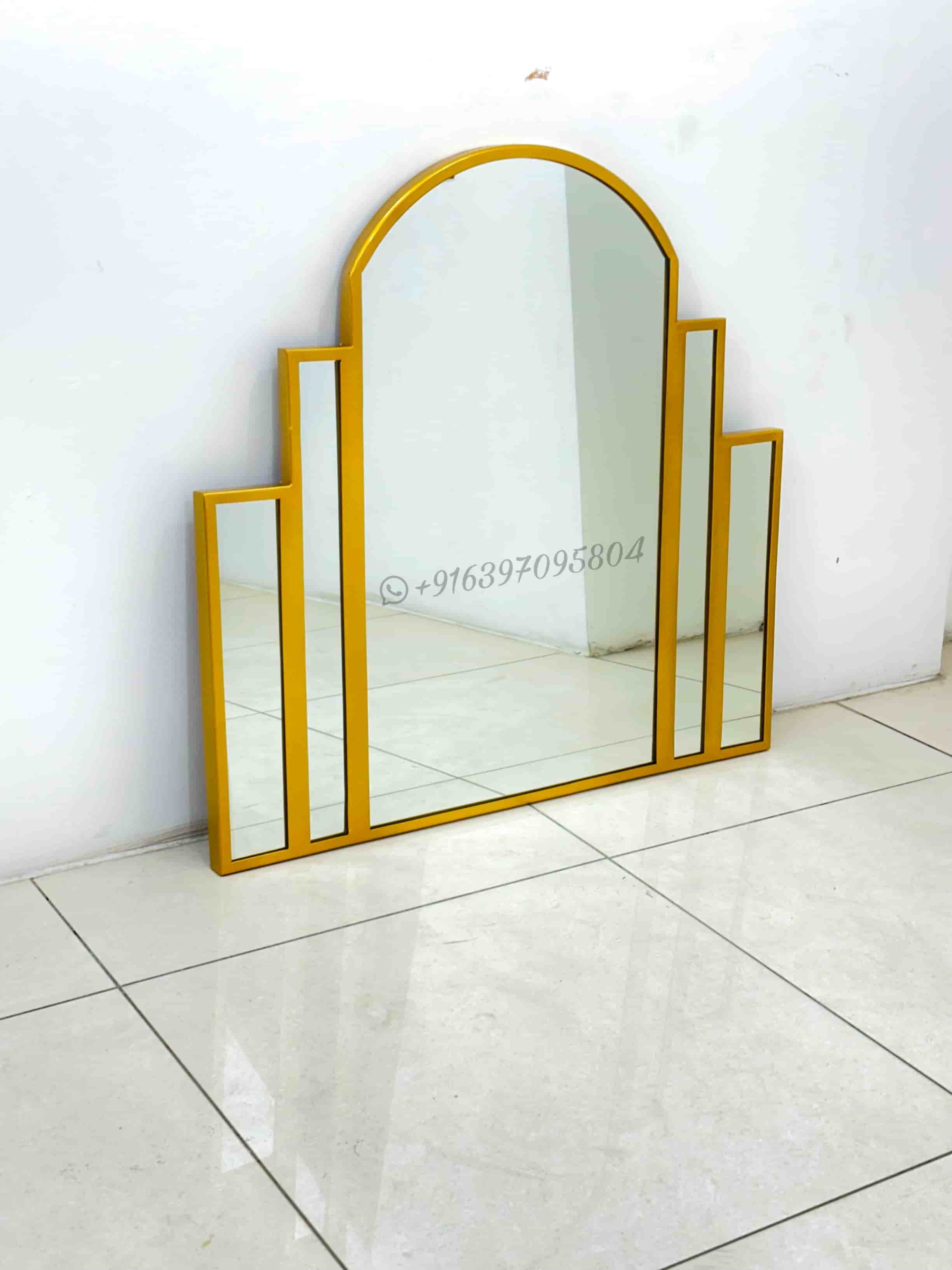 Unique Customized Wall Mirror - Color: Gold