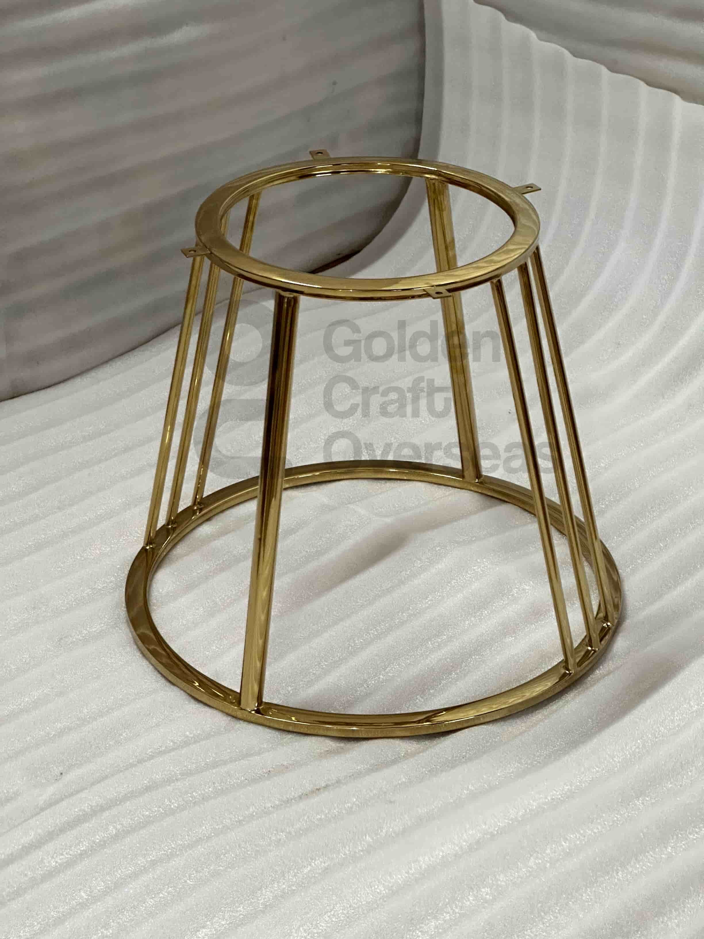 Stainless Steel Side Table - 24x24x18 Inches | Gold Finish, No Assembly Required, Modern Design, Suitable For Indoor Use