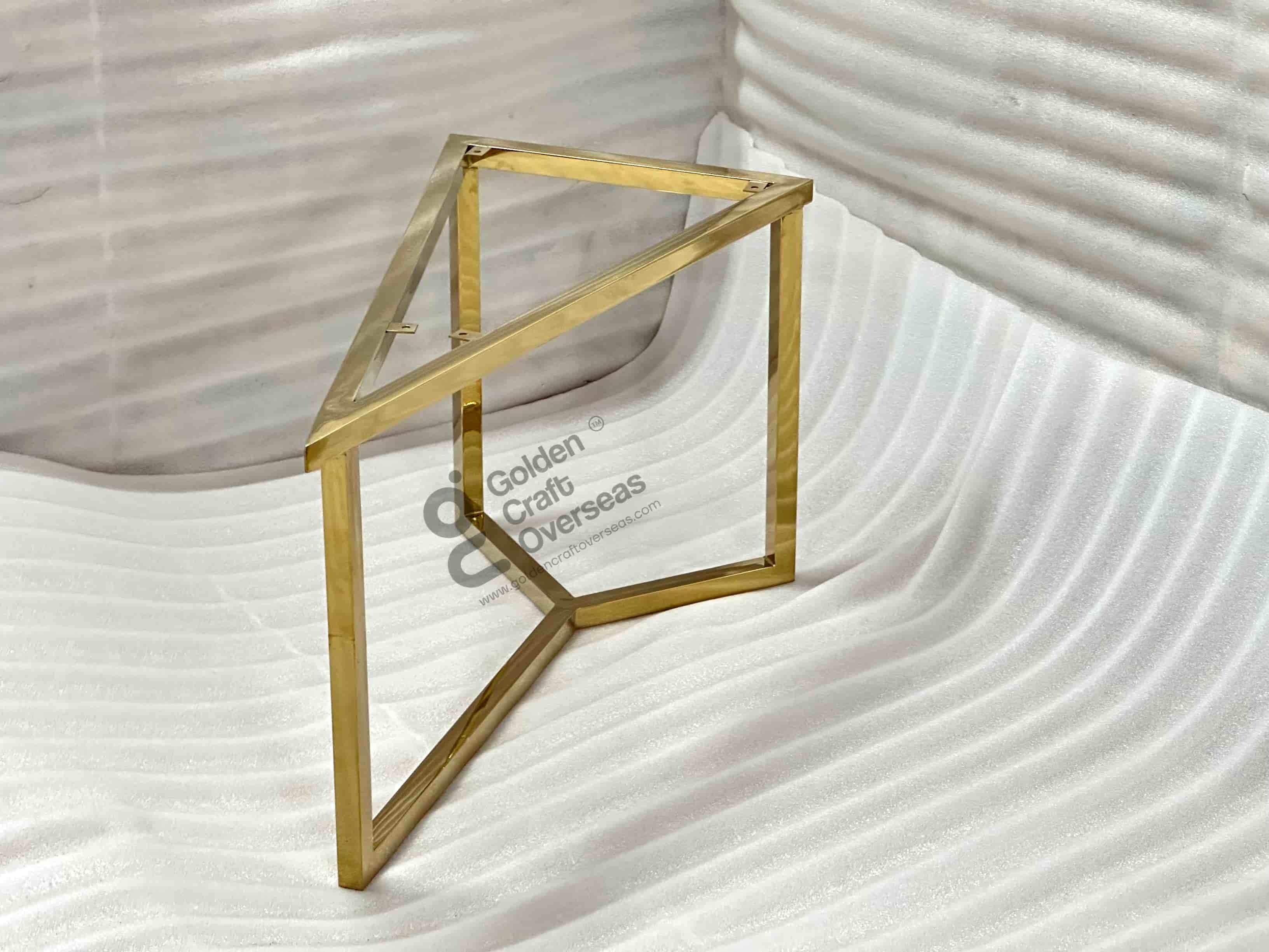 Side Table Gold Frame - Assembly: No Assembly Required