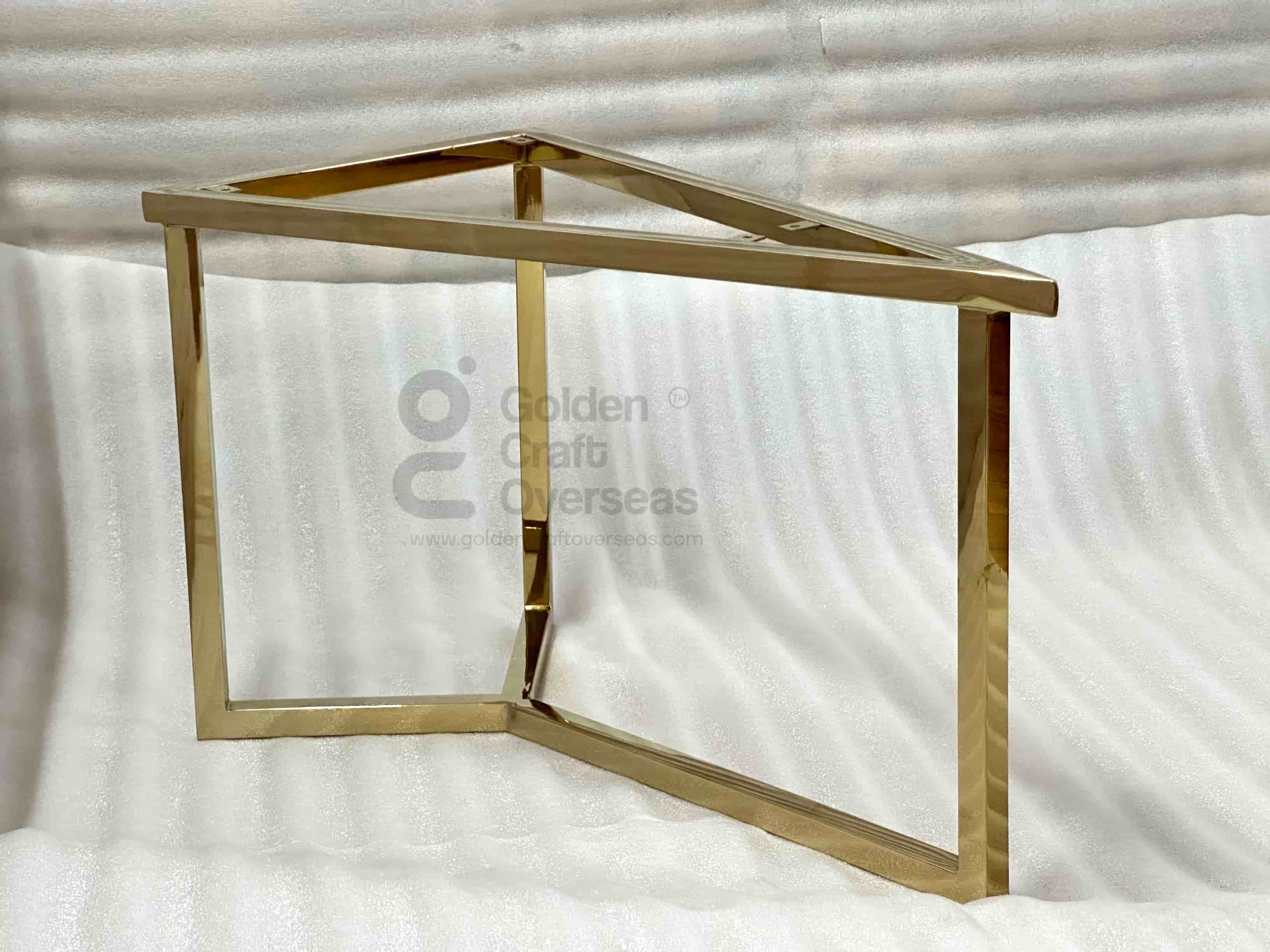 Side Table Gold Frame - Assembly: No Assembly Required