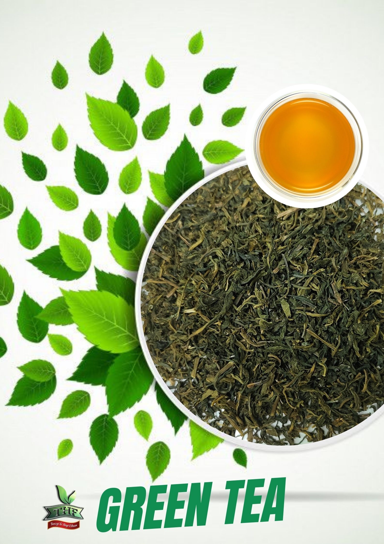 Thf Real Green Tea - Instant Lemon Flavor, Fresh Aroma, Double-fermented, Sugar-free Health Tea, Focus On Blood Fat Management