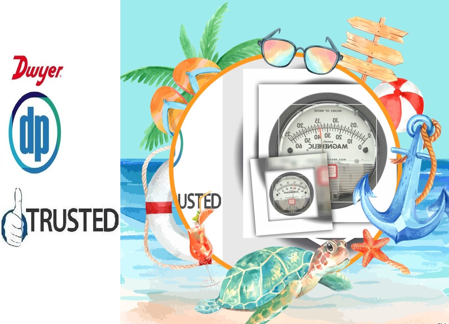 Dwyer 2004d Magnehelic Differential Pressure Gauge From Sindhuvalli Bus Stop Nanjangud Karnataka - Accuracy: A 2% Of Fs (A 3% On 0