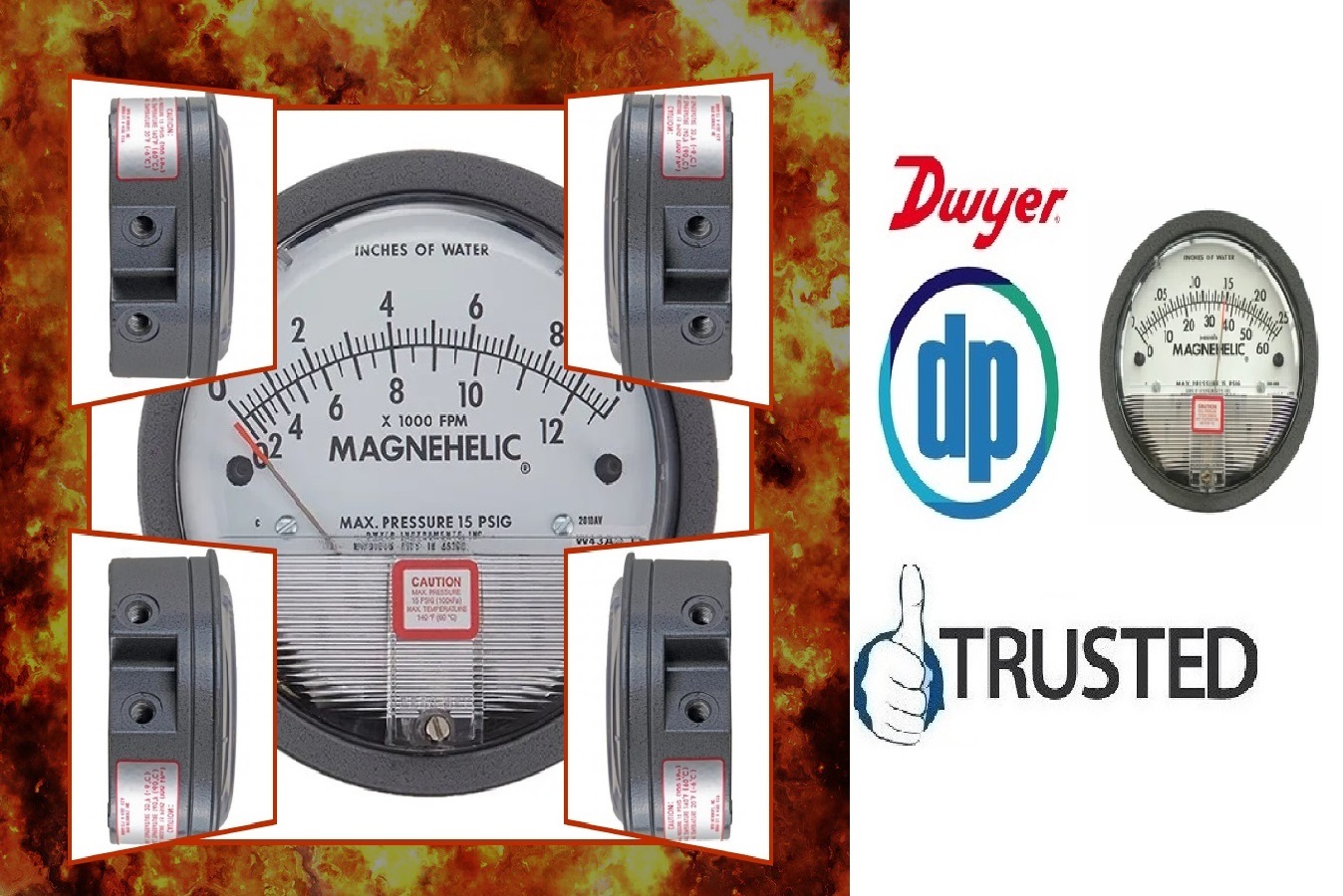 Dwyer 2004d Magnehelic Differential Pressure Gauge From Sindhuvalli Bus Stop Nanjangud Karnataka - Accuracy: A 2% Of Fs (A 3% On 0