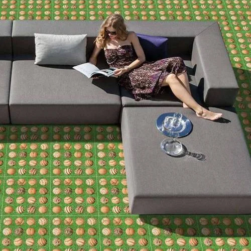 300X300 Green 219 Digital Parking Tiles - Feature: Non-Slip