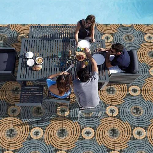 400X400 Mm Punch 6601 Digital Parking Tiles - Feature: Non-Slip