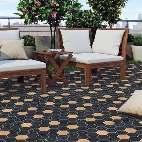Ceramic Digital Parking Tiles - 400x400 mm | Non-Slip, Waterproof, Scratch-Resistant, Available in Various Colors and Patterns