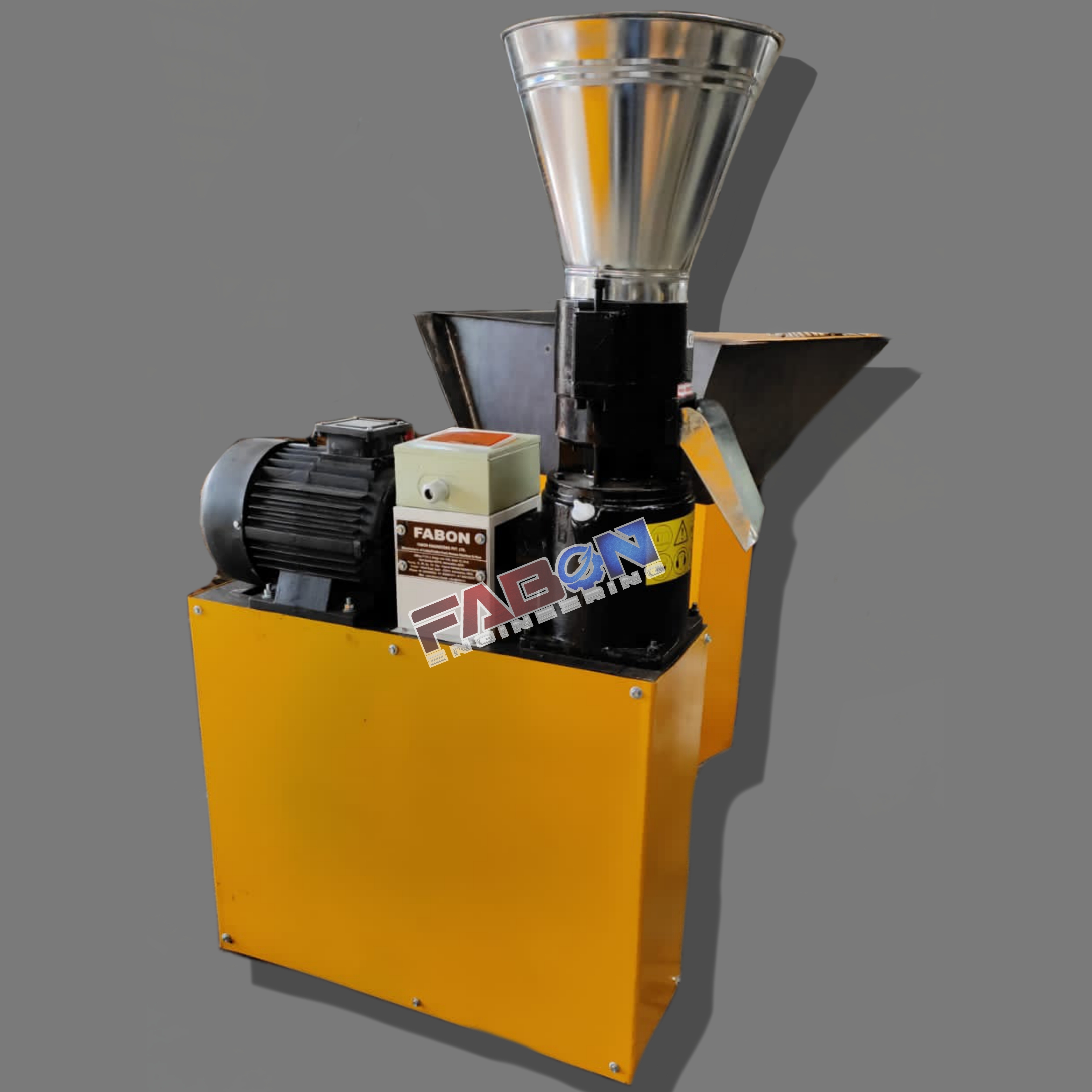 Cattle Feed Pellet Machine - Steel Material, 150-175 Kg Hour Capacity | Automatic Technology, Vibrant Yellow Design