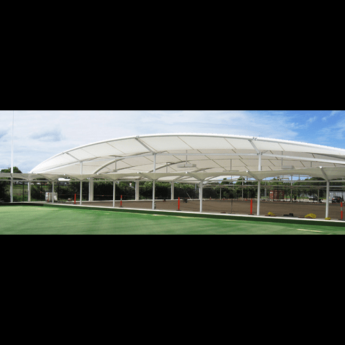 Auditorium Tensile Structure - High-quality Steel & Pu Panels, Concrete Floor, Custom Color Options, Steel Roof, Ideal For Event Spaces - Ventilated With Sliding Windows