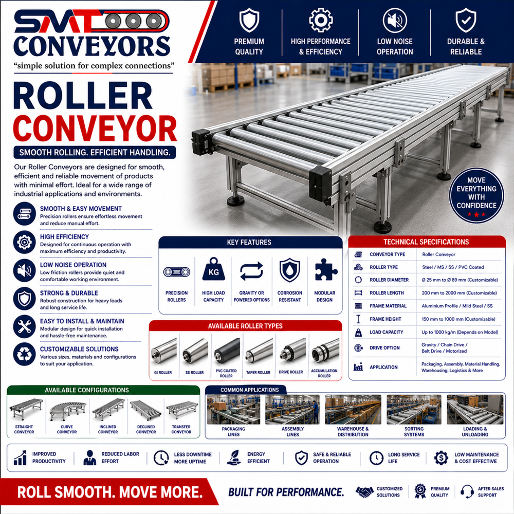 Powered Roller Conveyor - Color: Industrial Grey / Custom On Request