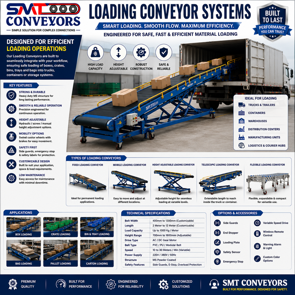 Truck Loading Conveyor - Load Capacity: 100 Kilograms (Kg)