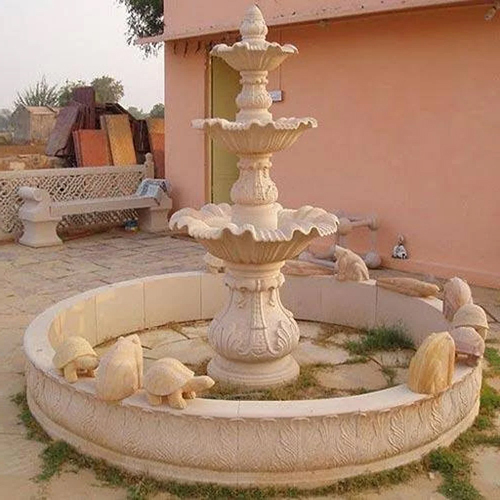 Stone Garden Fountain - Color: Brown