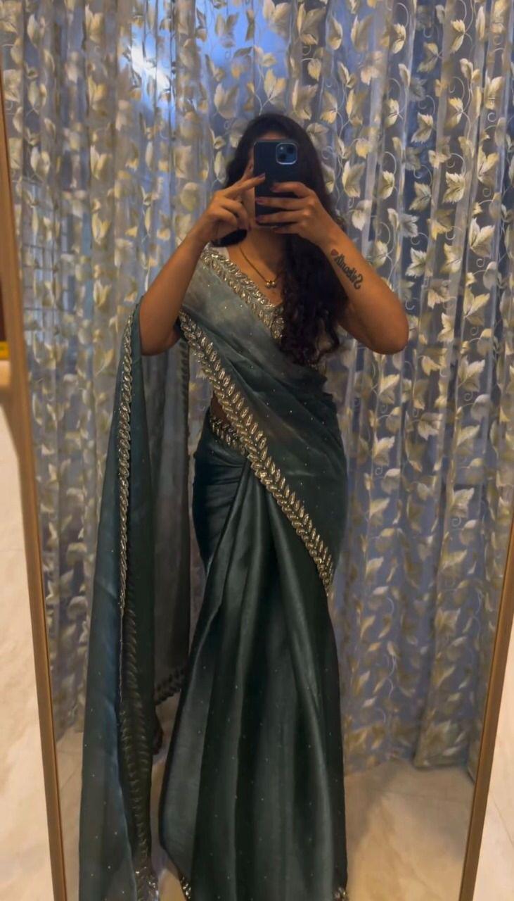 Sequwance Saree - Color: Yellow