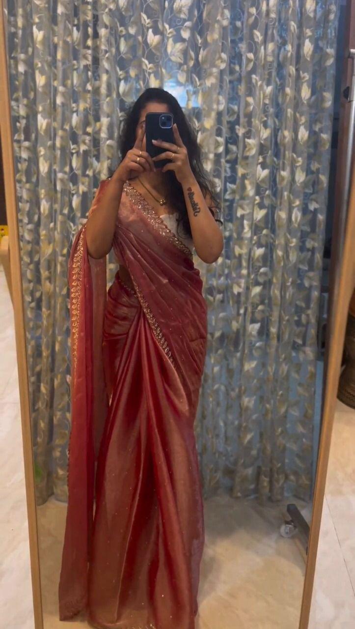 Sequwance Saree - Color: Yellow