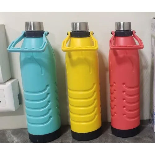 Insulated Plastic Water Bottle - 800 ml, Multicolor Round Design | Ideal for Beverage Use, Durable Plastic Material