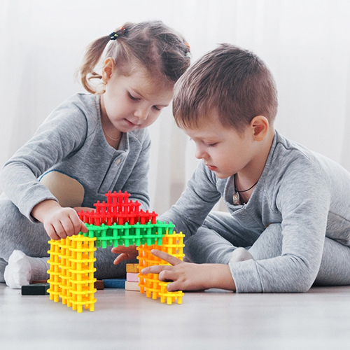 Building Block - Modern Plastic Blocks, Various Sizes and Colors | For Ages 1-7, Promotes Creativity and Fine Motor Skills