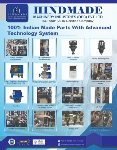 Hindmade Fully Automatic Big Paper Glass Making Machine By Hindmmade Machinery Industries (Opc) Private Limited.